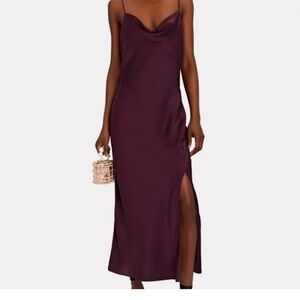 INTERMIX Deep Purple Midi Dress